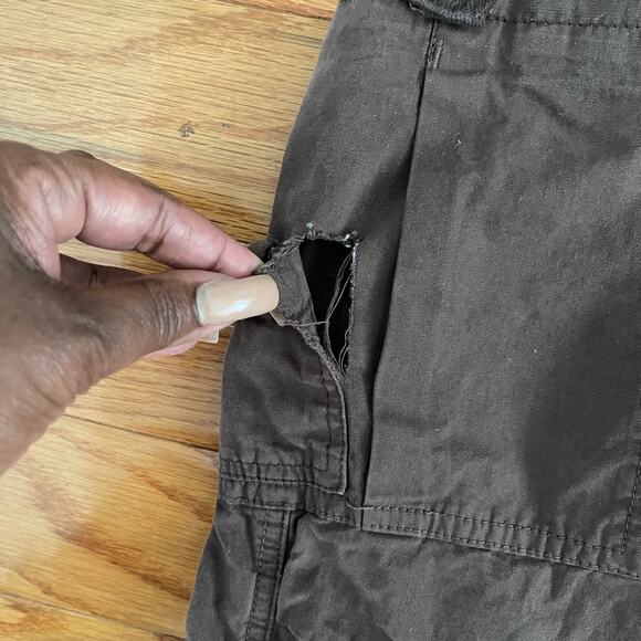 Jaded London Baggy Cargo Pants Women M Brown Cargo Paratrooper Utility Wide Leg - Picture 6 of 10